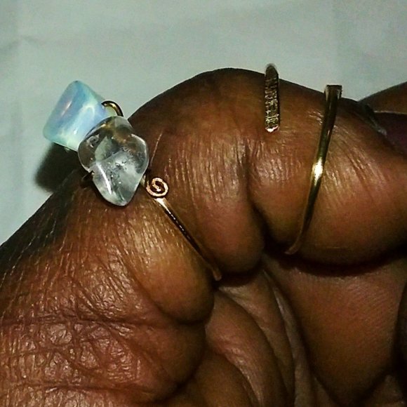 Opalite Wire Wrap Ring - Picture 4 of 5